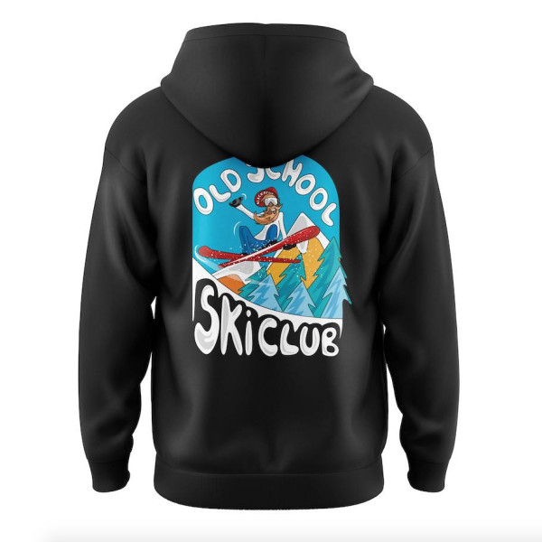 SWEAT-SHIRT BLACK OLD SCHOOL SKI CLUB