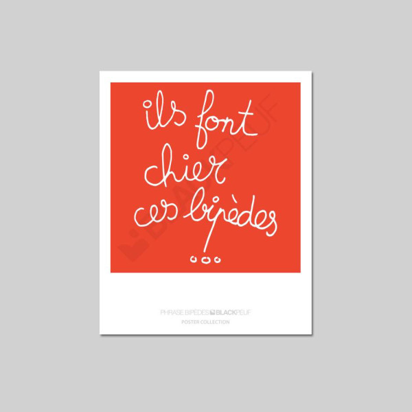 PHRASE BIPÈDE POSTCARD